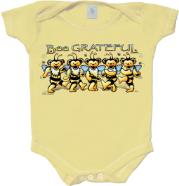 Grateful Dead Bee Grateful Infant Onesie - HalfMoonMusic