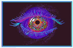 Cosmic Eye Non-Flocked Blacklight Poster - HalfMoonMusic