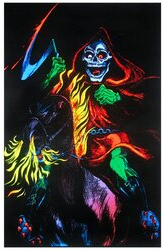 Death Rider Flocked Blacklight Poster - HalfMoonMusic