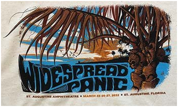 Mens Widespread Panic St. Augustine T-Shirt - HalfMoonMusic