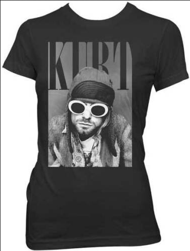 Womens Nirvana Kurt Cobain Shades T-Shirt - HalfMoonMusic