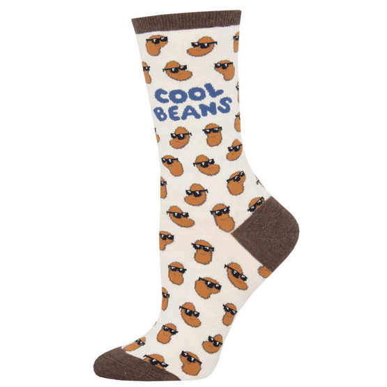 Womens Cool Beans Coffee Bean Sunglasses Socks - HalfMoonMusic