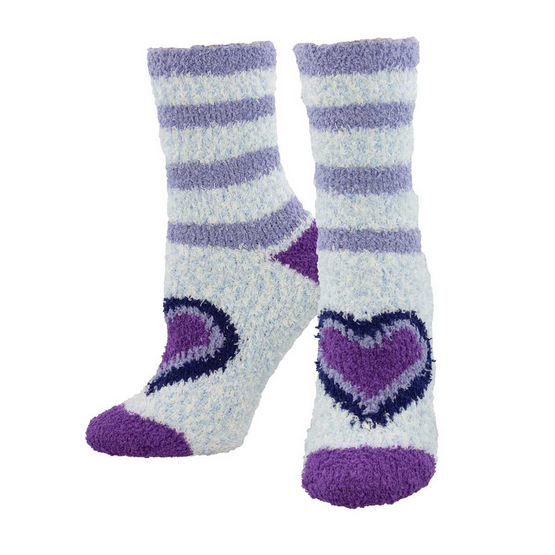 Womens Heart And Sole Fuzzy Socks - HalfMoonMusic