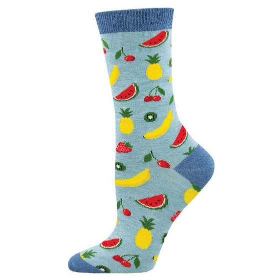 Womens Lets Get Fruity Pattern Socks - HalfMoonMusic