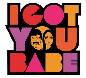 Sonny & Cher I Got You Babe Sticker - HalfMoonMusic