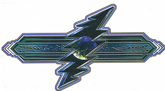 Grateful Dead Earth Lightning Bolt Window Sticker - HalfMoonMusic