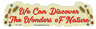 We Can Discover The Wonders Of Nature Wheat Sticker - HalfMoonMusic