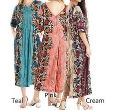 Women's Mixed Pattern Rayon Jumpsuit with Pockets - HalfMoonMusic