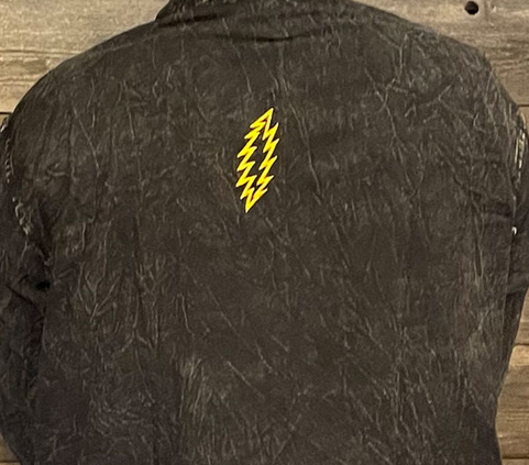 Men's Stonewash Longsleeve Button Up w/ SYF or Bolt Embroidery - HalfMoonMusic