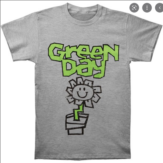 Men's Green Day Flower Pot T-Shirt - HalfMoonMusic