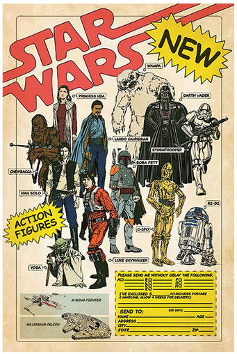 Star Wars Action Figure Poster - HalfMoonMusic