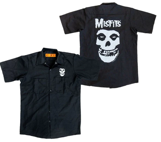 Men's Misfits Button Down Workshirt - HalfMoonMusic