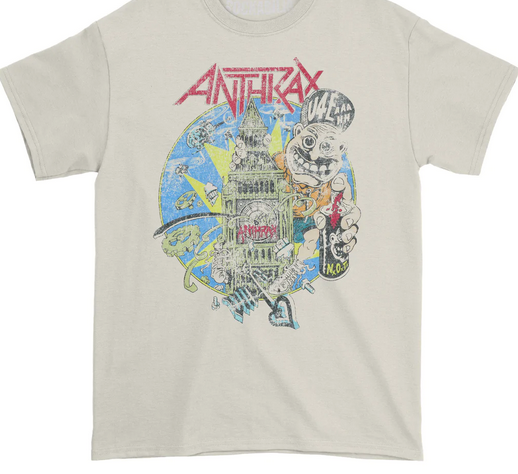 Men's Anthrax London Logo T-Shirt - HalfMoonMusic