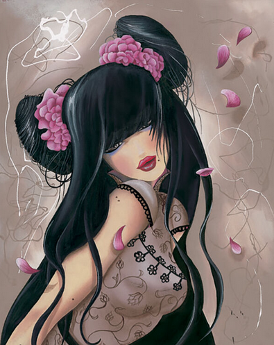 Teen Lilou Art Print - HalfMoonMusic