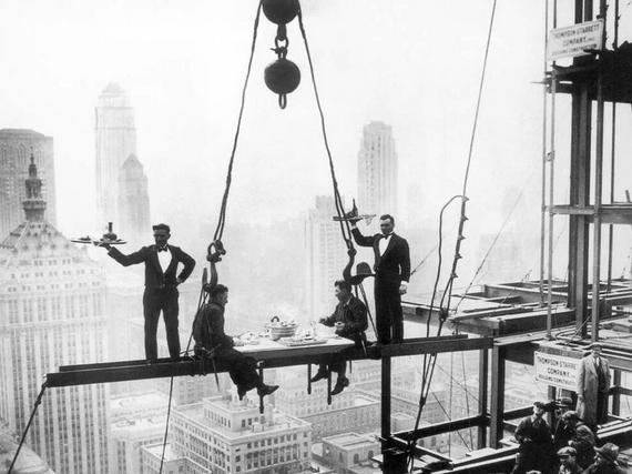 Lunch Above Manhattan Art Print - HalfMoonMusic