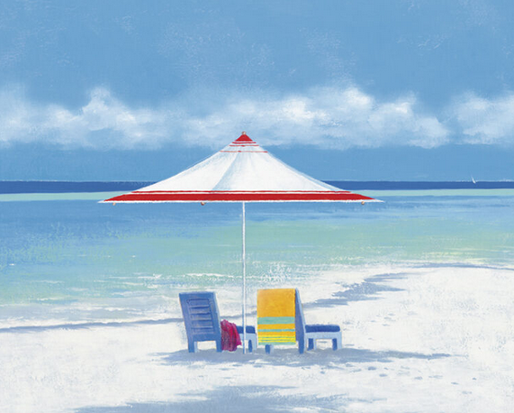 Beach Life I Art Print - HalfMoonMusic