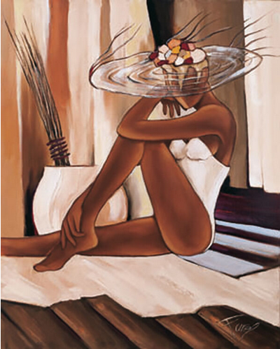 Bustier blanc Art Print - HalfMoonMusic