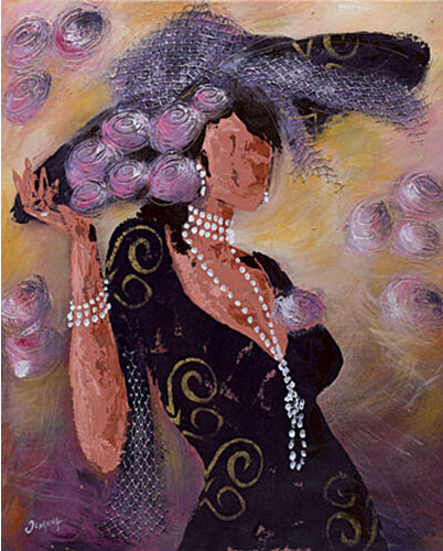 Elegantes Aux Perles II Art Print - HalfMoonMusic