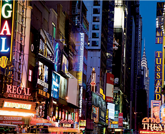 Neons 42nd NYC Art Print - HalfMoonMusic
