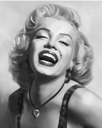 Marilyn Monroe Big Laugh Art Print - HalfMoonMusic