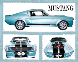 Fabulous Blue Mustang Art Print - HalfMoonMusic