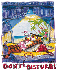Don't Disturb! Tiger Art Print - HalfMoonMusic