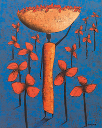 Le Champ Bleu Art Print - HalfMoonMusic