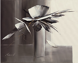 Bouquet Gris I Art Print - HalfMoonMusic