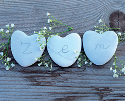 Zen II Heart Rocks Art Print - HalfMoonMusic