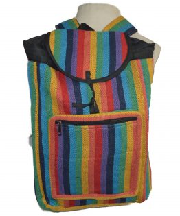 Rainbow Light Drawstring Knot Backpack - HalfMoonMusic