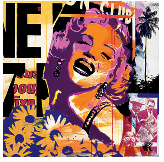 Marilyn Monroe Club Pop Art Print - HalfMoonMusic