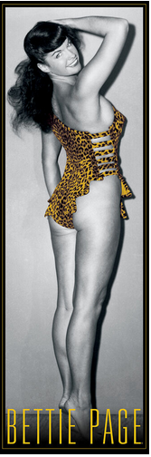 Bettie Page Art Print - HalfMoonMusic