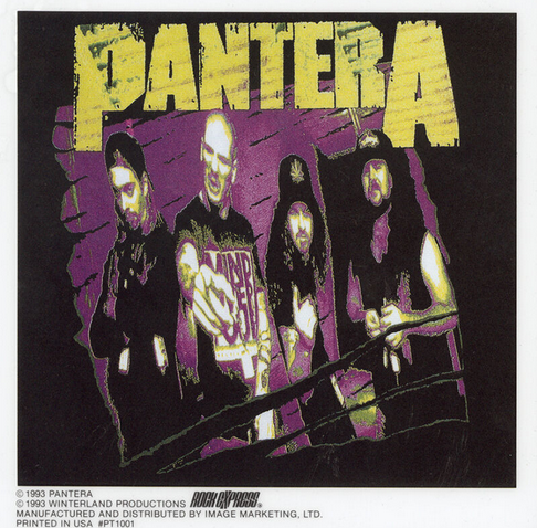 Pantera Purple Static Sticker - HalfMoonMusic