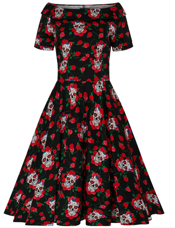 red and black skull dress Gothic Skull Dress American Skulls