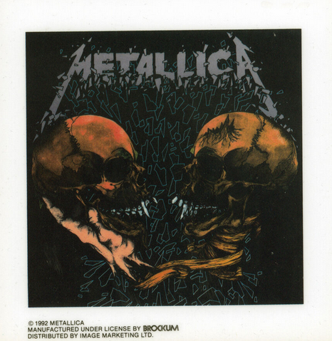 Metallica Two Skulls Static Sticker - HalfMoonMusic