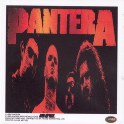 Pantera Red Static Sticker - HalfMoonMusic