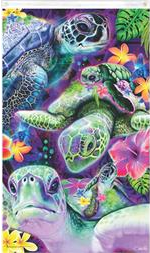 Sea Turtles Blacklight Flag - HalfMoonMusic