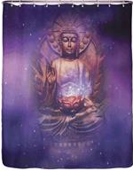 Buddha Shower Curtain - HalfMoonMusic