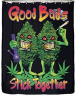 Good Buds Shower Curtain - HalfMoonMusic