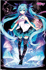 Hatsune Miku Poster - HalfMoonMusic
