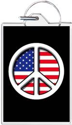 Peace Flag Keychain - HalfMoonMusic