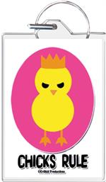 Chicks Rule Keychain - HalfMoonMusic