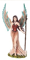 Brown Fairy Statue - HalfMoonMusic