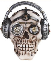 Robotic Skull Statue - HalfMoonMusic
