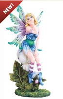 Flower Fairy Statue - HalfMoonMusic