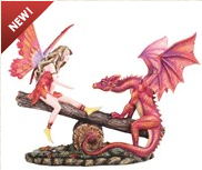 Fairy Dragon Seesaw Statue - HalfMoonMusic