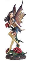 Rose Fairy Statue - HalfMoonMusic