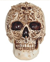 Etched Skull Statue - HalfMoonMusic