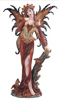Autumn Fairy Statue - HalfMoonMusic