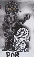 R2D2 & C3P0 Sugar Skull Hat Pin - HalfMoonMusic